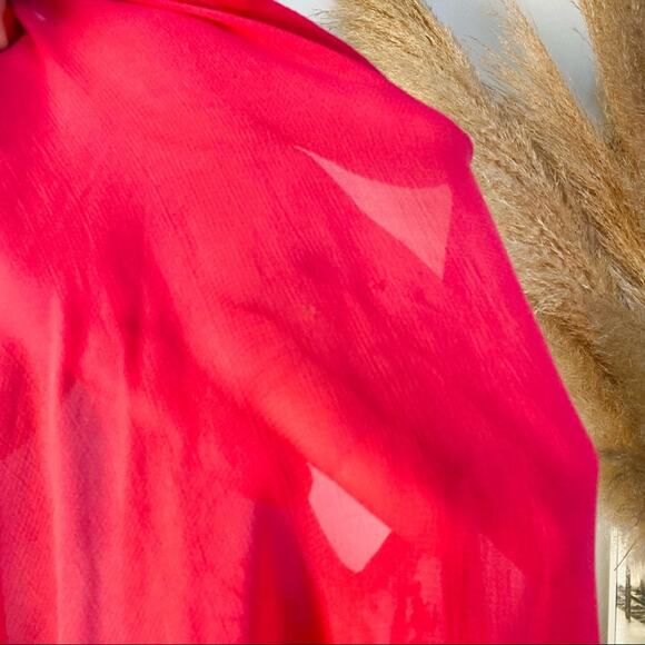 ANTHROPOLOGIE Moulinette Soeurs Pink Red Sequin Sheer Tank Top Blouse Shirt 4 - Picture 7 of 9